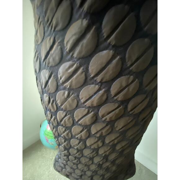 Badgley Mischka Brown Metallic Textured Dress - Size 2 - Picture 7 of 9